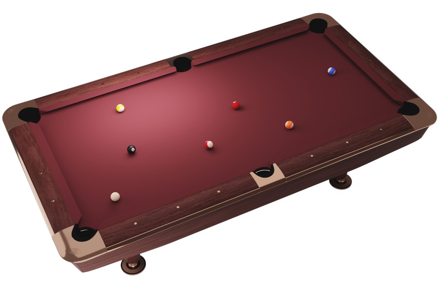 Billardtisch, Pool, Dynamic II, 9 ft. (Fuß), braun, Simonis 860 turnierblau – Bild 3