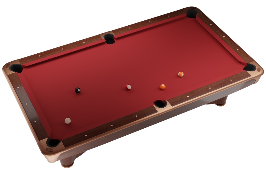 Billardtisch, Pool, Dynamic III, braun, 8 ft., Simonis 860 blaugrün – Bild 5