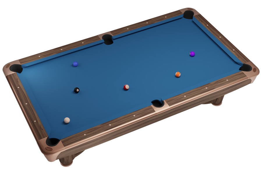 Billardtisch, Pool, Dynamic III, 9 ft. (Fuß), modern-braun, gebraucht, Simonis 860 grau – Bild 4