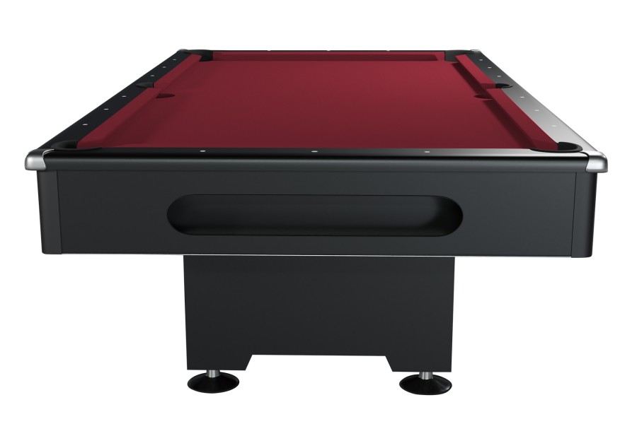 Billardtisch, Pool, Eliminator, 8 ft. (Fuß), schwarz, burgundy Tuch – Bild 2