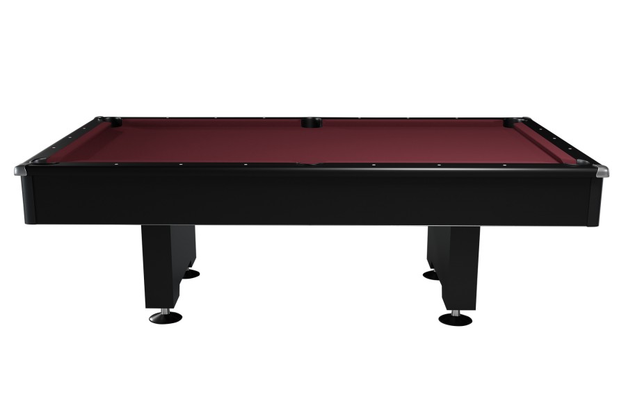 Billardtisch, Pool, Eliminator, 8 ft. (Fuß), schwarz, burgundy Tuch – Bild 4