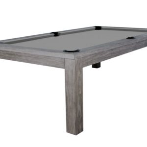 Billardtisch / Esstisch, Pool, Rasson Penelope II, inkl. Abdeckplatte, gebeiztes Holz, 7 ft., Simonis 760 grau