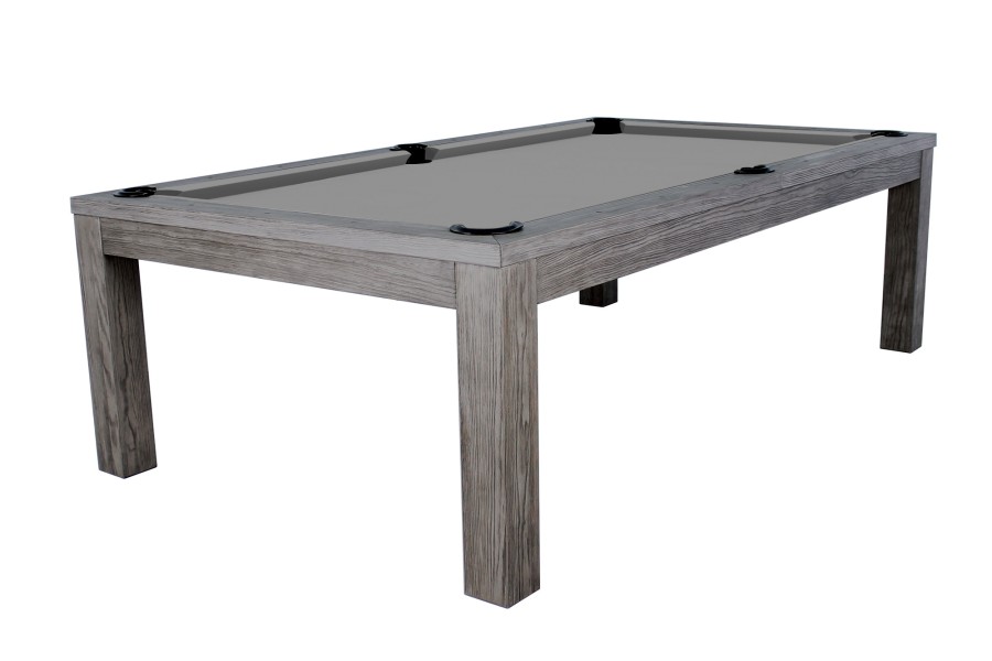 Billardtisch / Esstisch, Pool, Rasson Penelope II, inkl. Abdeckplatte, gebeiztes Holz, 7 ft., Simonis 760 grau