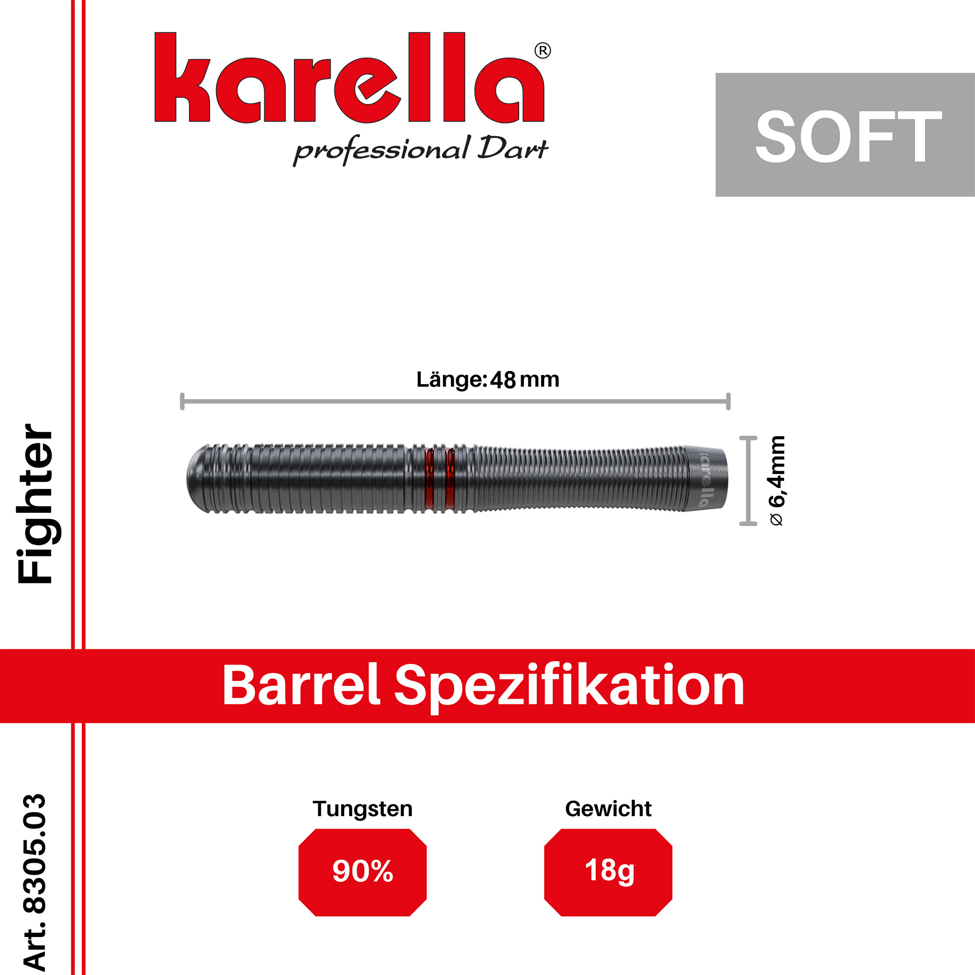 Karella - Softdart Fighter 90% Tungsten 18 gr. – Bild 7