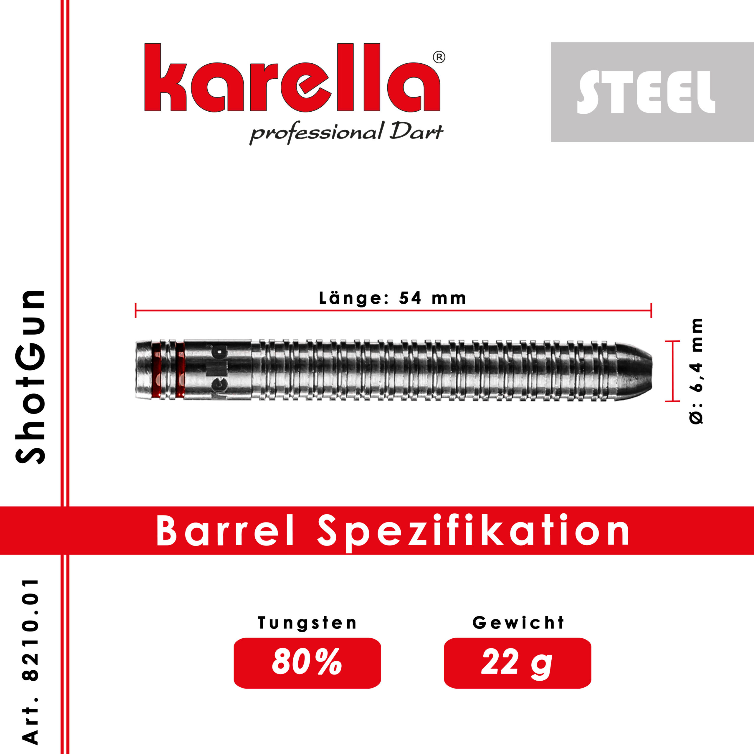 Karella - Steeldart ShotGun 80% Tungsten 22 gr. – Bild 6