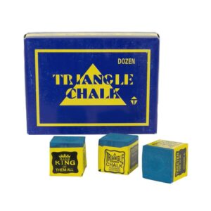 Billard-Kreide, Triangle, blau, 12er Pack