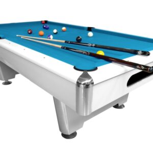 Billardtisch, Pool, Triumph, 7 ft. (Fuß), matt-weiß, 7 ft., Clubtuch elektrikblau