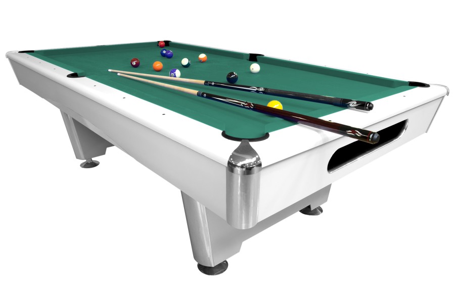 Billardtisch, Pool, Triumph, 7 ft. (Fuß), matt-weiß, 8 ft.