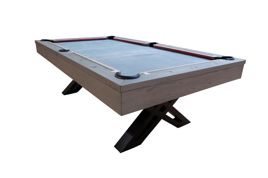 Billardtisch, Pool, X-Con, 8 ft. (Fuß), graue Eiche, Clubtuch grau – Bild 2