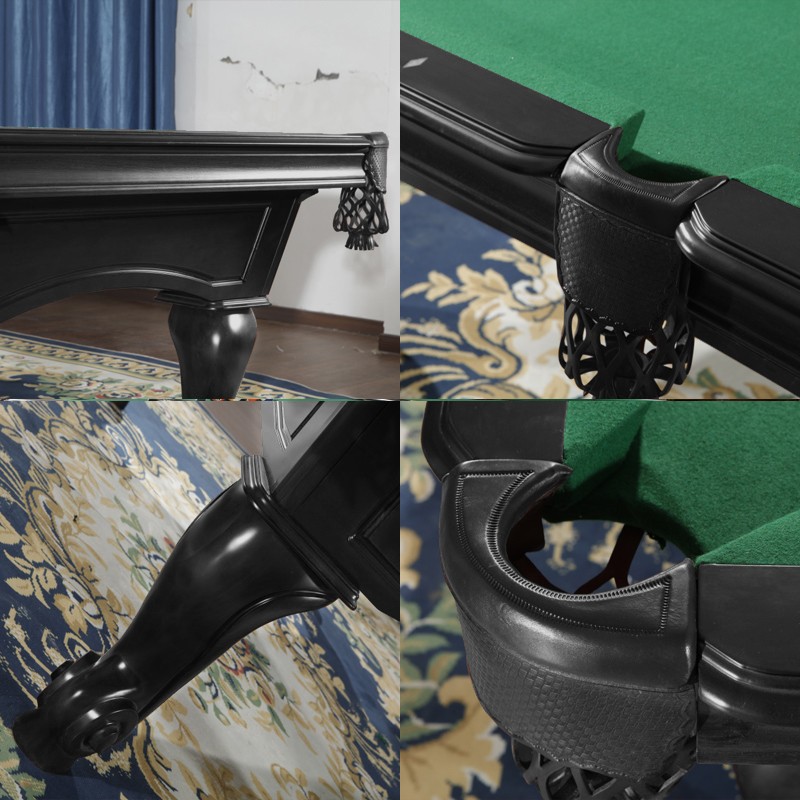 Billardtisch, Pool, Shelton, 8 ft. (Fuß), schwarz, Simonis 760 blaugrün – Bild 4