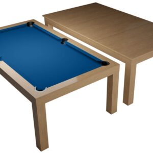 Billardtisch / Esstisch, Pool, Diner, eiche, 6 ft., Clubtuch royalblau