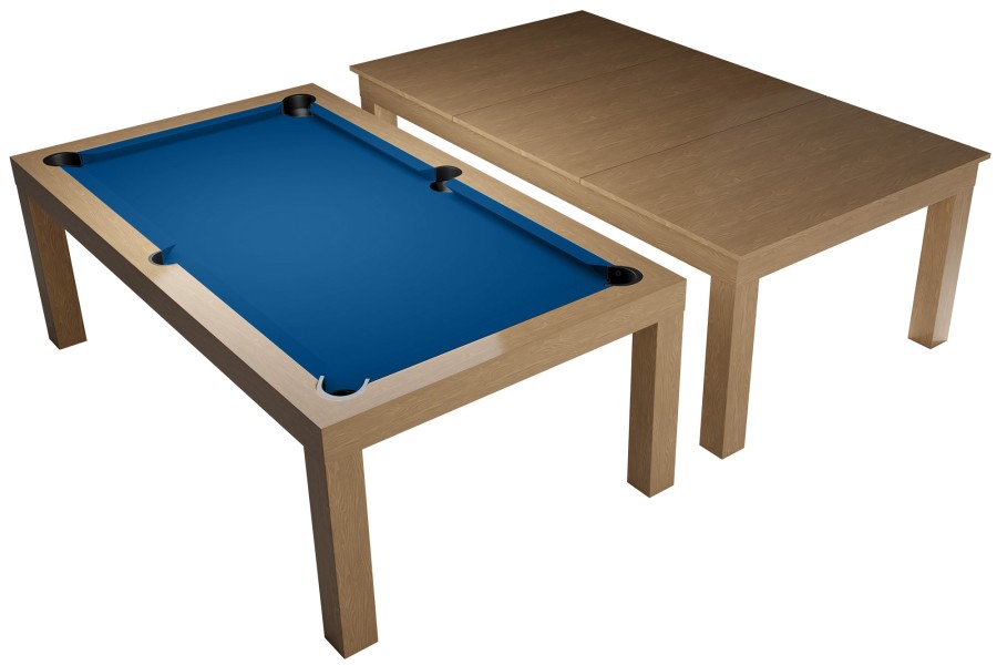 Billardtisch / Esstisch, Pool, Diner, eiche, 6 ft., Clubtuch royalblau