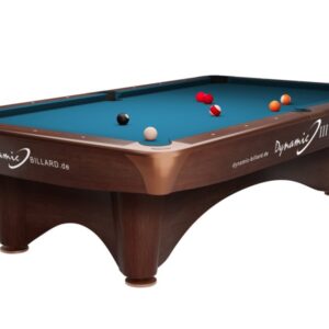 Billardtisch "Dynamic III", 9', braun, Pool, gebraucht, Simonis 860 elektrikblau