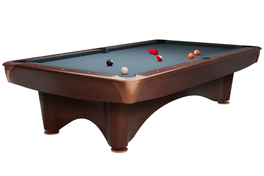 Billardtisch, Pool, Dynamic III, braun, 8 ft., Simonis 860 puderblau