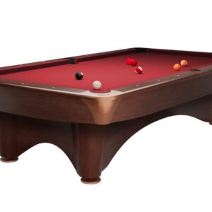 Billardtisch, Pool, Dynamic III, braun, 8 ft., Simonis 860 rot
