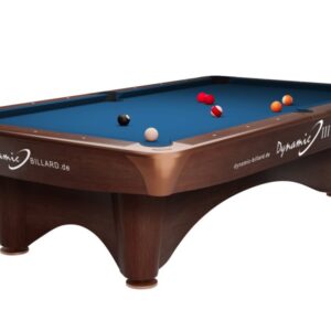 Billardtisch "Dynamic III", 9', braun, Pool, gebraucht, Simonis 760 royalblau