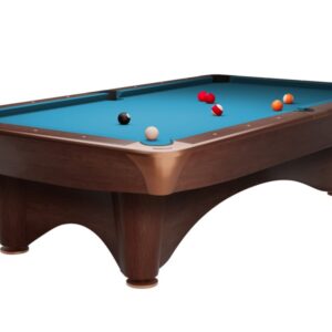Billardtisch, Pool, Dynamic III, braun, 8 ft., Simonis 760 turnierblau