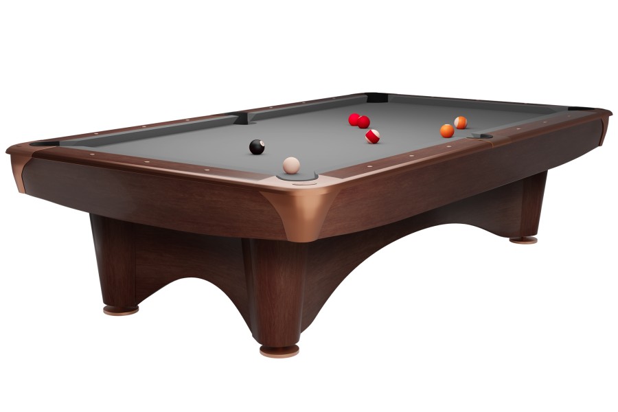 Billardtisch, Pool, Dynamic III, braun, 8 ft., Simonis 760 grau