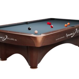 Billardtisch "Dynamic III", 9', braun, Pool, gebraucht, Simonis 860 puderblau