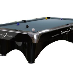 Billardtisch, gebraucht, Pool, Dynamic III, 9 ft. (Fuß), schwarz, Simonis 760 puderblau