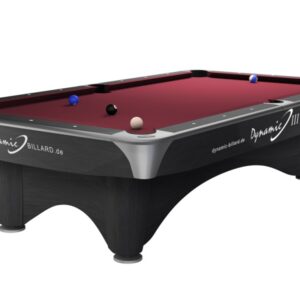 Billardtisch, Pool, Dynamic III, 9 ft. (Fuß), grau, gebraucht, Simonis 760 burgund