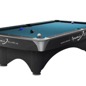 Billardtisch, Pool, Dynamic III, 9 ft. (Fuß), grau, gebraucht, Simonis 760 elektrikblau