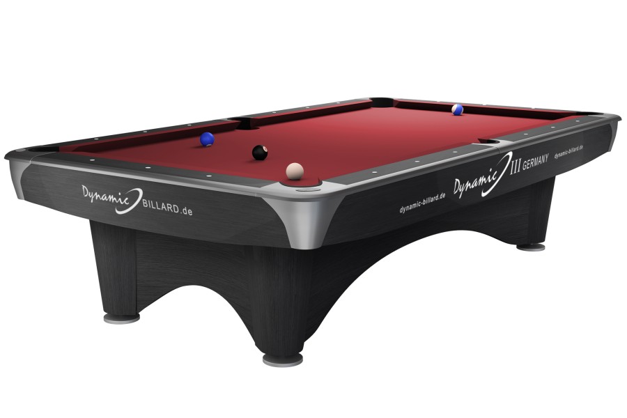 Billardtisch, Pool, Dynamic III, 9 ft. (Fuß), grau, gebraucht, Simonis 860 rot