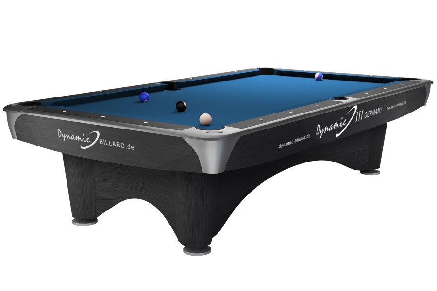 Billardtisch, Pool, Dynamic III, 9 ft. (Fuß), grau, gebraucht, Simonis 760 royalblau