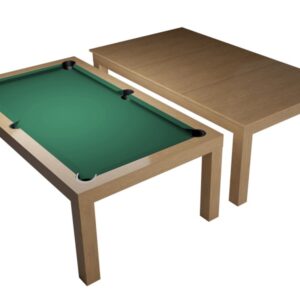 Billardtisch / Esstisch, Pool, Mozart, 7 ft. (Fuß), eiche, Clubtuch gelbgrün