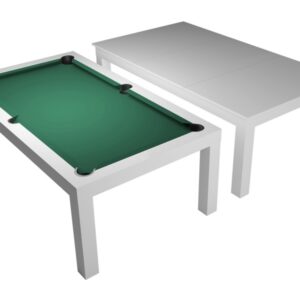 Billardtisch / Esstisch, Pool, Mozart, 7 ft. (Fuß), matt-weiß