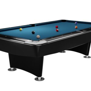 Billardtisch, Pool, Dynamic II, 9 ft. (Fuß), schwarz glänzend, Simonis 760 elektrikblau