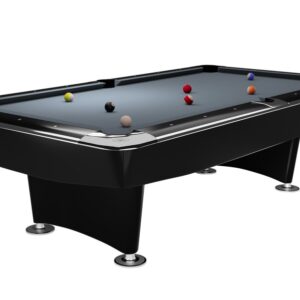 Billardtisch, Pool, Dynamic II, 9 ft. (Fuß), schwarz glänzend, Simonis 860 shark grey