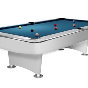 Billardtisch, Pool, Dynamic II, 7 ft. (Fuß), glänzend-weiß, Simonis 860 elektrikblau