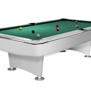 Billardtisch, Pool, Dynamic II, 7 ft. (Fuß), glänzend-weiß, Simonis 860 gelbgrün