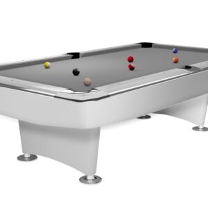 Billardtisch, Pool, Dynamic II, 7 ft. (Fuß), glänzend-weiß, Simonis 860 grau