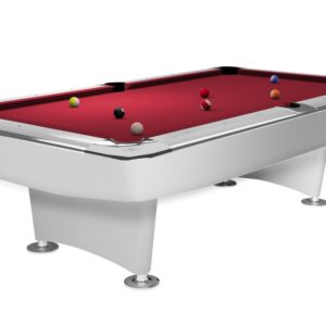Billardtisch, Pool, Dynamic II, 7 ft. (Fuß), glänzend-weiß, Simonis 760 rot