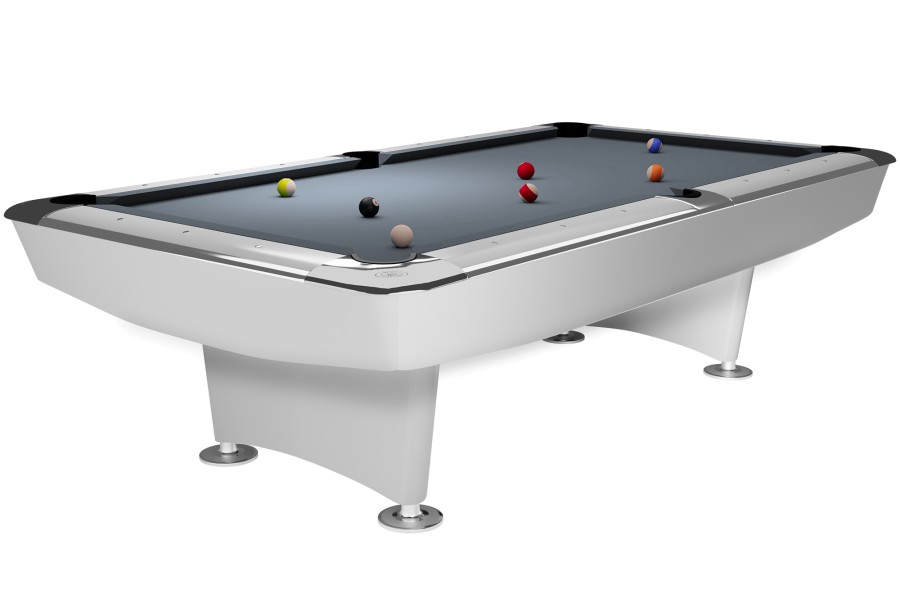 Billardtisch, Pool, Dynamic II, 7 ft. (Fuß), glänzend-weiß, Simonis 860 shark grey