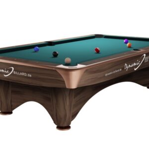 Billardtisch, Pool, Dynamic III, 9 ft. (Fuß), modern-braun, gebraucht, Simonis 860 blaugrün