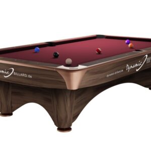 Billardtisch, Pool, Dynamic III, 9 ft. (Fuß), modern-braun, gebraucht, Simonis 860 burgund
