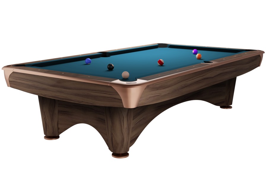 Billardtisch, Pool, Dynamic III, 8 ft. (Fuß), modern-braun, Simonis 860 elektrikblau