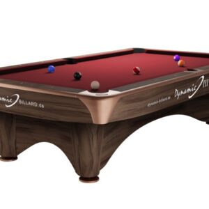 Billardtisch, Pool, Dynamic III, 9 ft. (Fuß), modern-braun, gebraucht, Simonis 760 rot