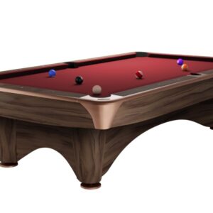Billardtisch, Pool, Dynamic III, 8 ft. (Fuß), modern-braun, Simonis 760 rot