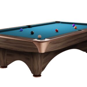 Billardtisch, Pool, Dynamic III, 8 ft. (Fuß), modern-braun, Simonis 760 turnierblau