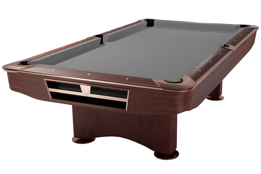 Billardtisch, Pool, Competition II, 9 ft. (Fuß), mahagoni, Simonis 860 grau