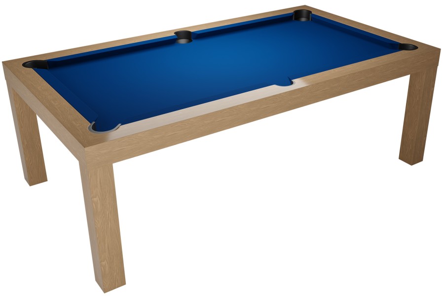 Billardtisch / Esstisch, Pool, Mozart, 7 ft. (Fuß), eiche, Clubtuch gelbgrün – Bild 2