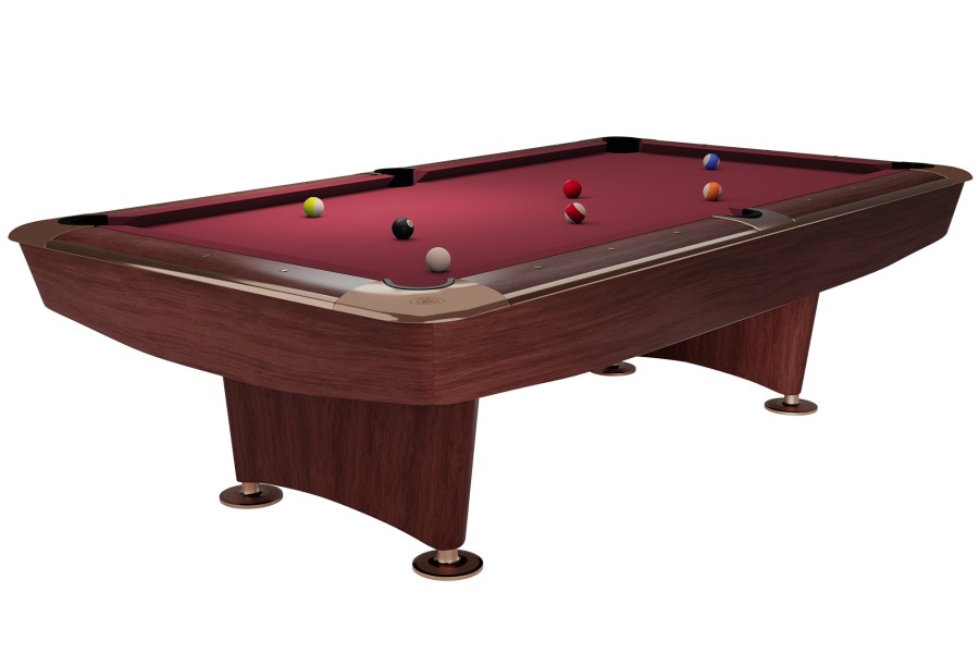 Billardtisch, Pool, Dynamic II, 9 ft. (Fuß), braun, Simonis 760 burgund