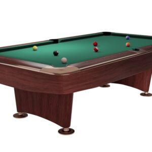 Billardtisch, Pool, Dynamic II, 9 ft. (Fuß), braun, Simonis 760 gelbgrün