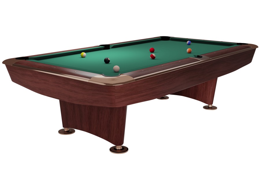 Billardtisch, Pool, Dynamic II, 9 ft. (Fuß), braun, Simonis 760 gelbgrün