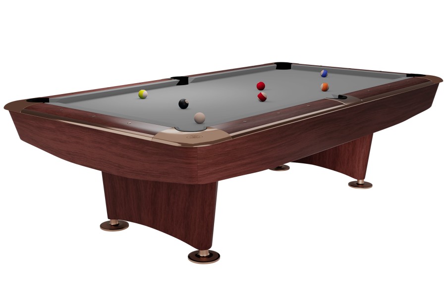 Billardtisch, Pool, Dynamic II, 9 ft. (Fuß), braun, Simonis 860 grau