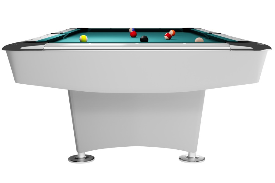 Billardtisch, Pool, Dynamic II, 7 ft. (Fuß), glänzend-weiß, Simonis 860 elektrikblau – Bild 2